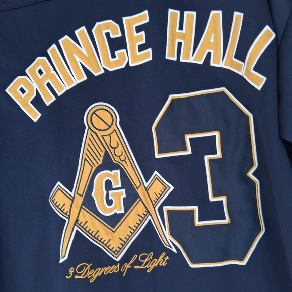 Bigboy Headgear Prince Hall Masonic Fraternity F & AM Jersey Mens Size 3X Blue - Picture 5 of 11